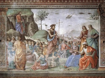 ドメニコ・ギルランダイオ Painting - 洗礼者聖ヨハネの説教 ルネサンス フィレンツェ ドメニコ・ギルランダイオ
